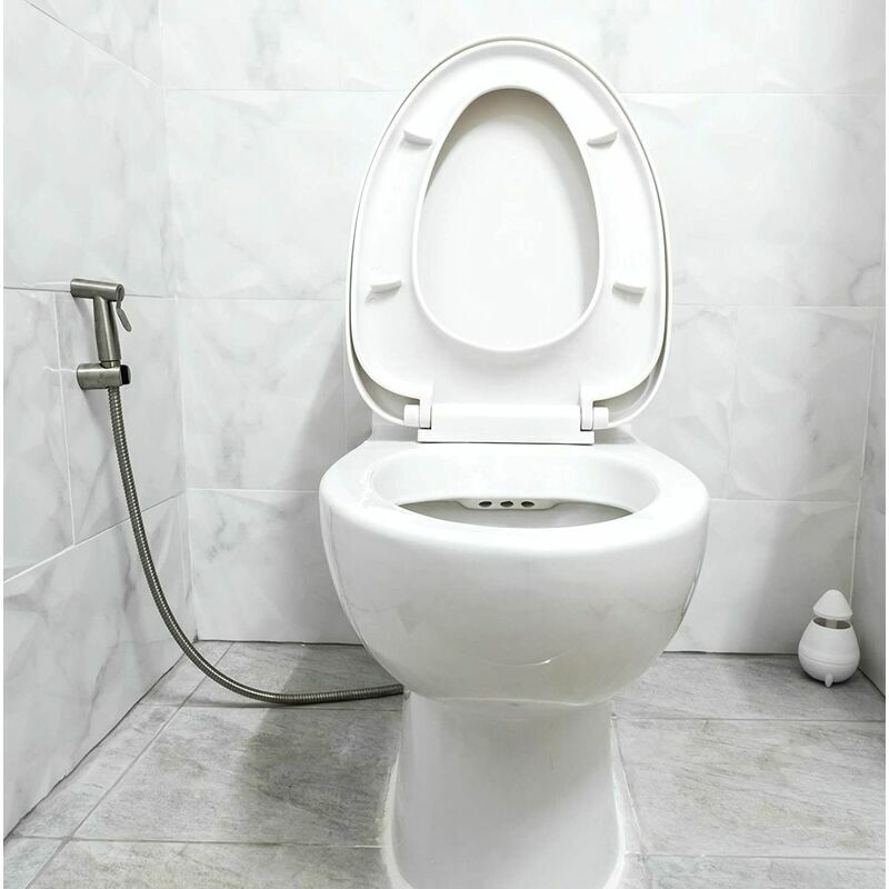 Toilet Bidet Kit with Shower Head - Handheld Bidet Sprayer - Toilet Shower Head with Hose + Stainless Steel Holder + 2 Seals..DEBUNS