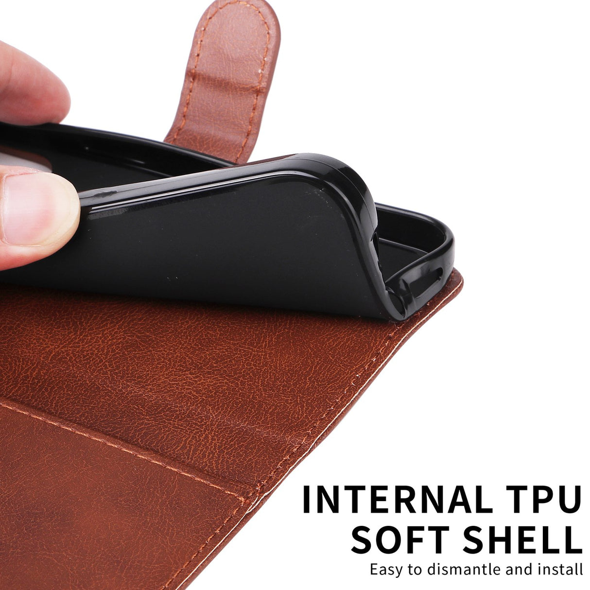 SKALO Xiaomi Redmi A5 4G PU Leather Wallet Case - More Colors_MGF Brown