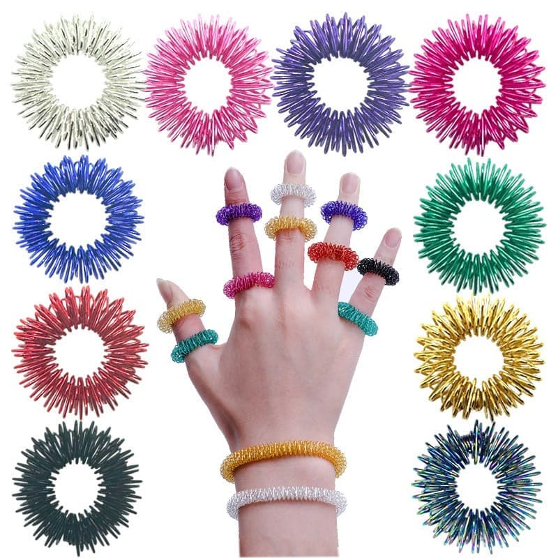 Stress Ring 14-pack – Fidget Ring & Sensory Stress Toys for Anxiety and ADHD