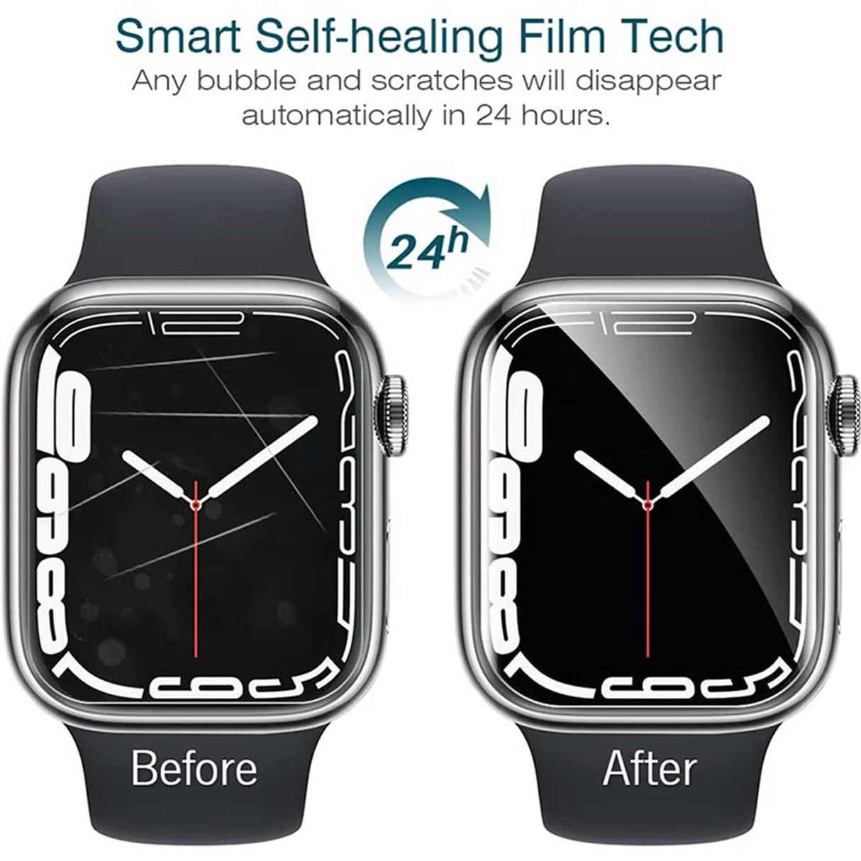 3-pack Screen Protector for Apple Watch 1/2/3 42mm - Full Coverage Transparent