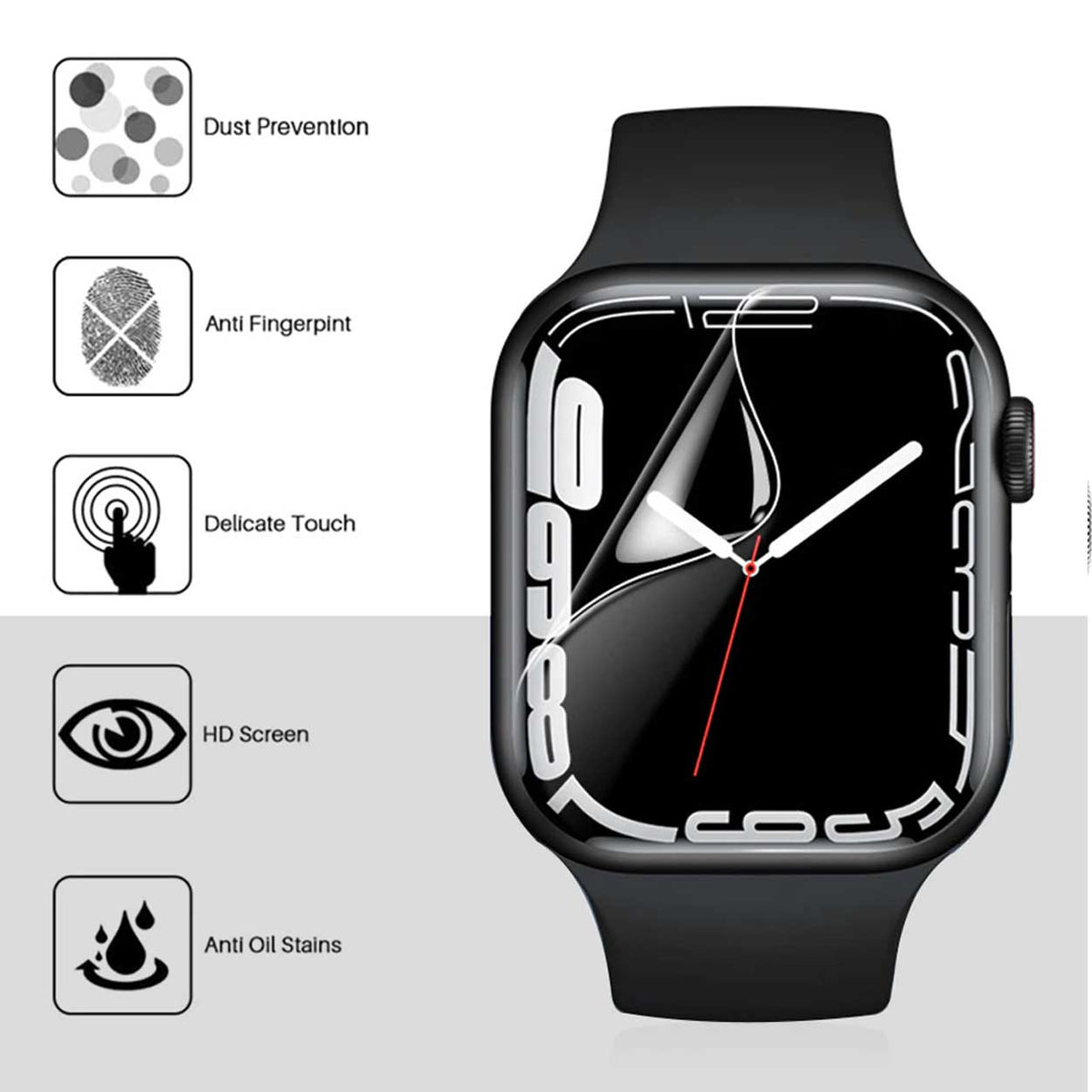 3-pack Screen Protector for Apple Watch 1/2/3 42mm - Full Coverage Transparent