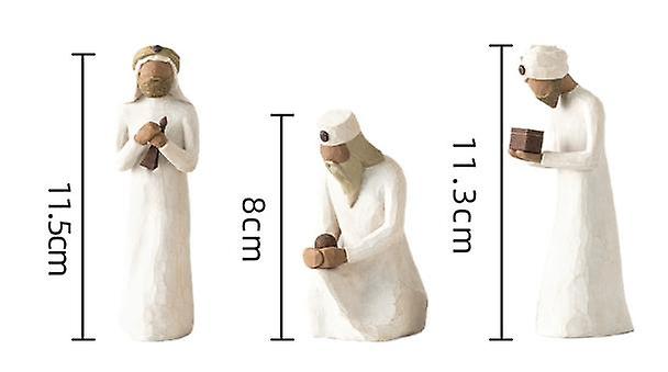 Willow Tree Three Wise Men Nativity Scene Figurines - Sculpted and Hand Painted (26027)-FA6-