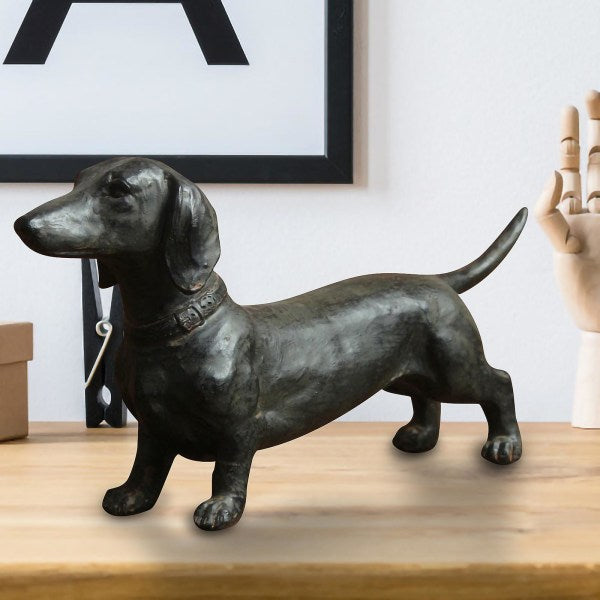 Resin Dachshund Ornament Dachshund Statue Ornament Dog Antique Collectible