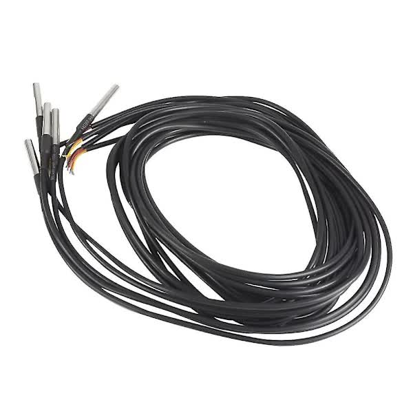 5pcs Waterproof DS18B20 Temperature Sensor, Digital Temperature Thermal Cable Temperature (-55- +125)