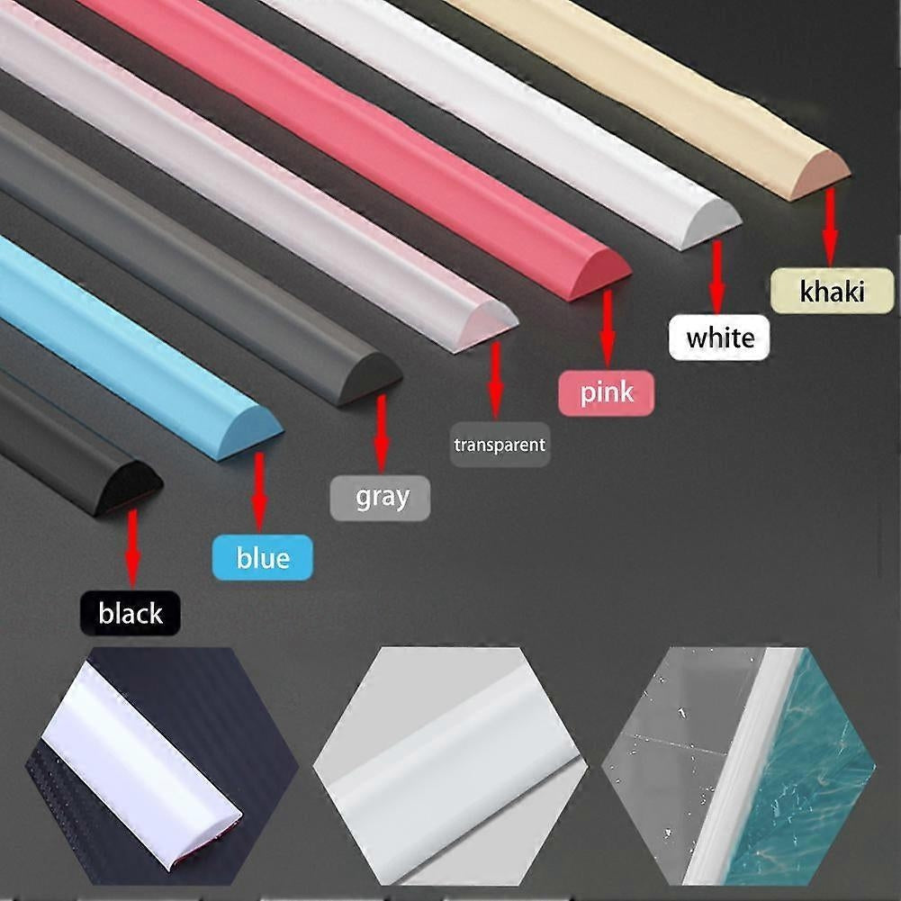 Shower Barrier Water Barrier 50/100/200cm Bendable - Perfect black 200cm-max black 200cm