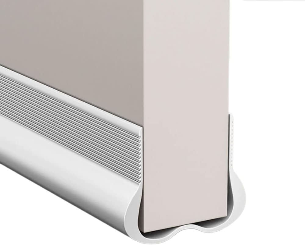 Soundproofing Door Strip - Door Bottom Sealing Strip - White - 93 cm - For Draught, Sound and Dust Insulation