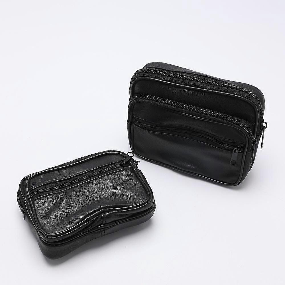 Men's Genuine Leather Belt Wallet Bag Pouch Waist Bag Loop Card Holder