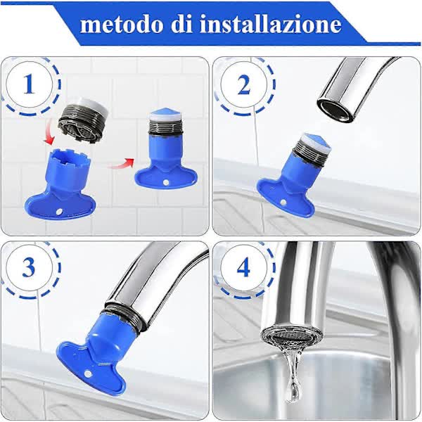 pcs M18.5 Aerator, Kitchen and Bathroom Faucet Aerator, Water Saving Plastic Sink Faucet Aerator With 2 Keys, Blue
