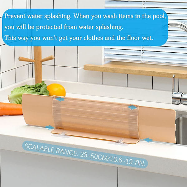 Splash guard for sink with 6 suction cups, splash guard for sink behind tap or sink