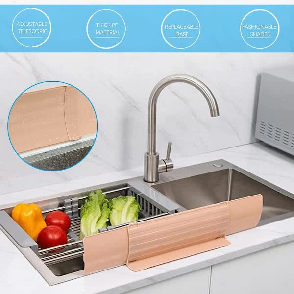Splash guard for sink with 6 suction cups, splash guard for sink behind tap or sink
