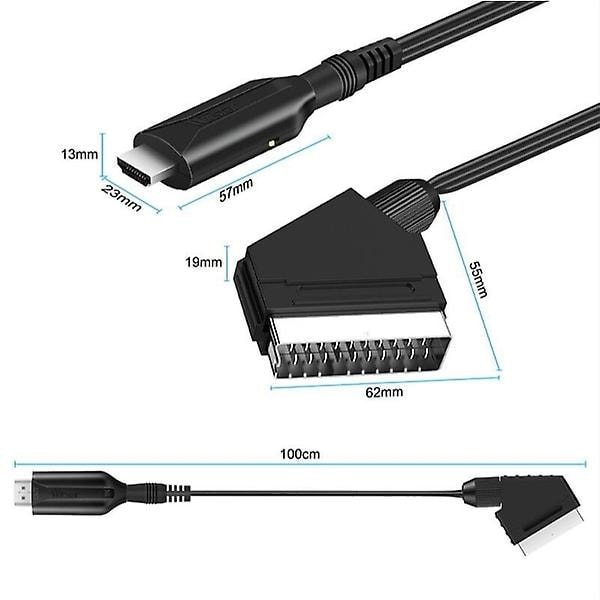 SCART to HDMI Converter - All-in-one SCART to HDMI Adapter 1080P, Easy Plug and Play