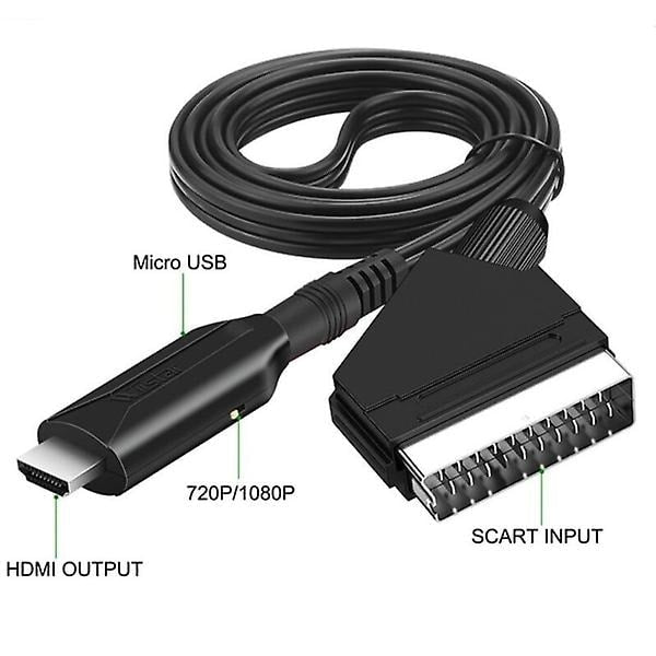 SCART to HDMI Converter - All-in-one SCART to HDMI Adapter 1080P, Easy Plug and Play