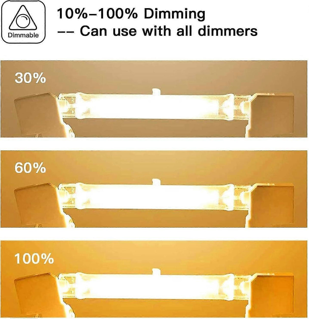 Set of 5 R7s Halogen Bulb 78mm 80w 230v, R7s Halogen Rod 78mm, R7s Halogen Bulb Dimmable Halogen Rod Bulb For Construction Site Floodlights