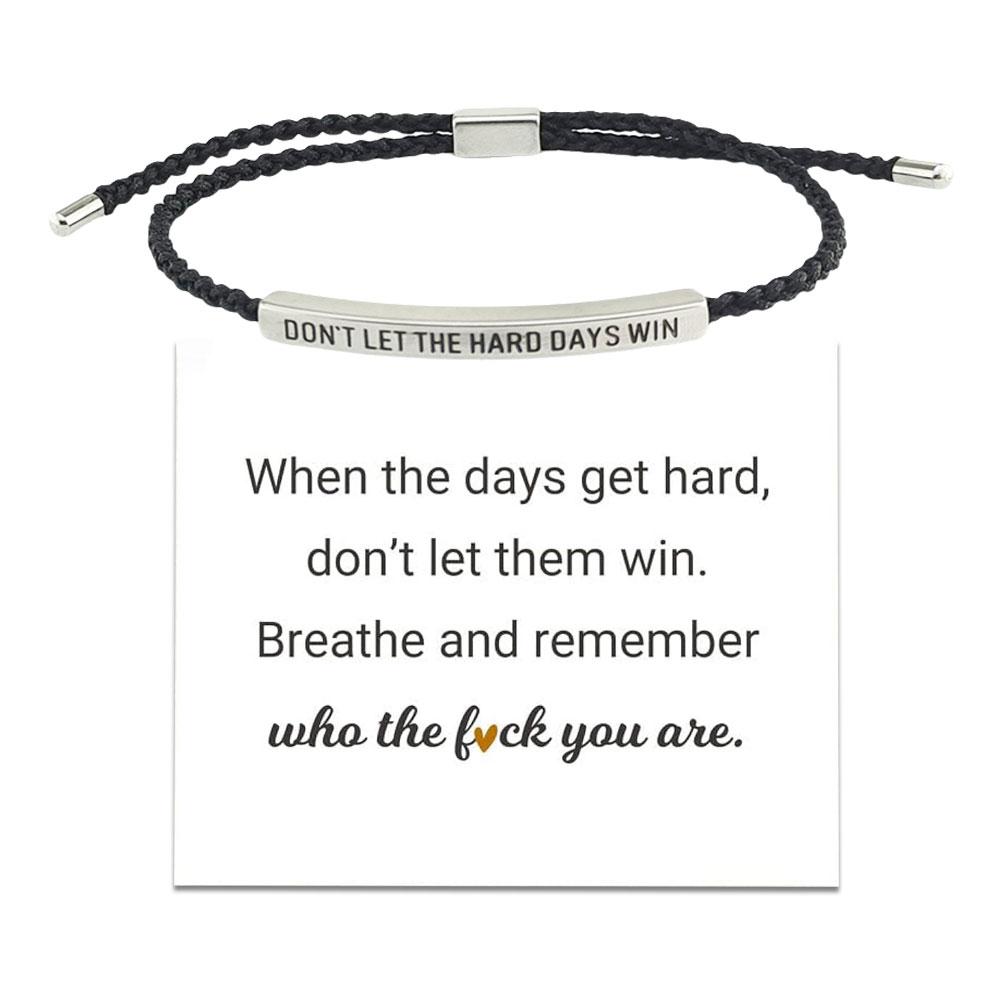 CTDWNT Don't let the tough days win bracelet for women and men, Inspira blue onesize