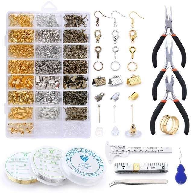Jewelry Making Mega Kit with Pliers, Wire, Rings, MultiColor