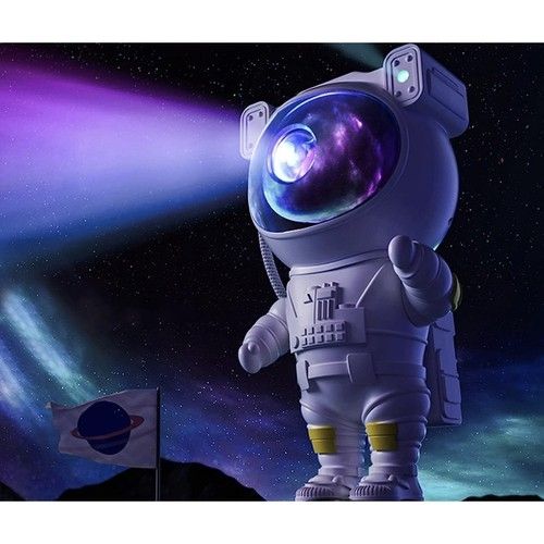Astronaut Night Light with Remote Control Star Projector Galaxy Light, White