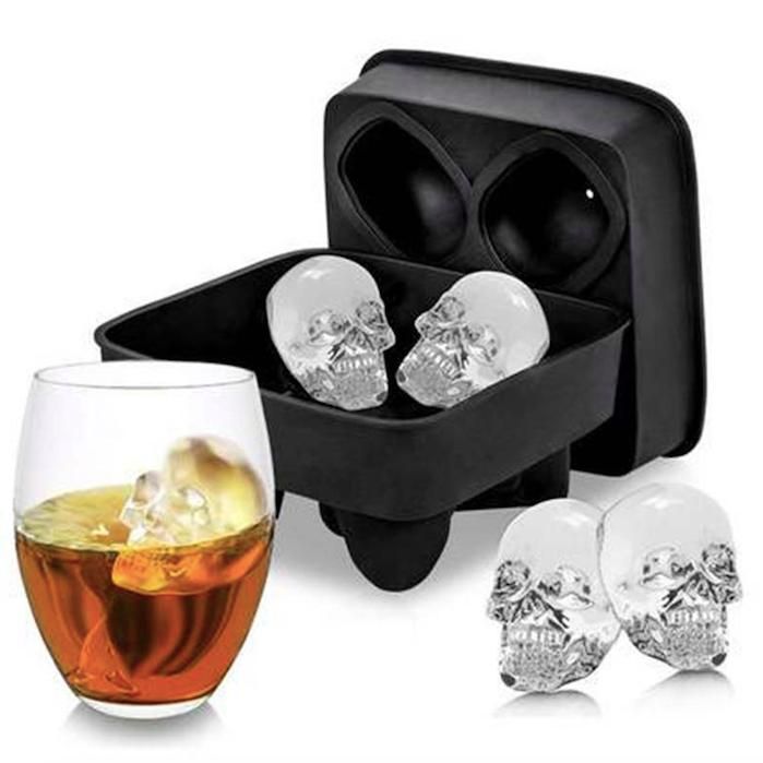 Skull Ice Mold, Chocolate Jelly Mold, Black