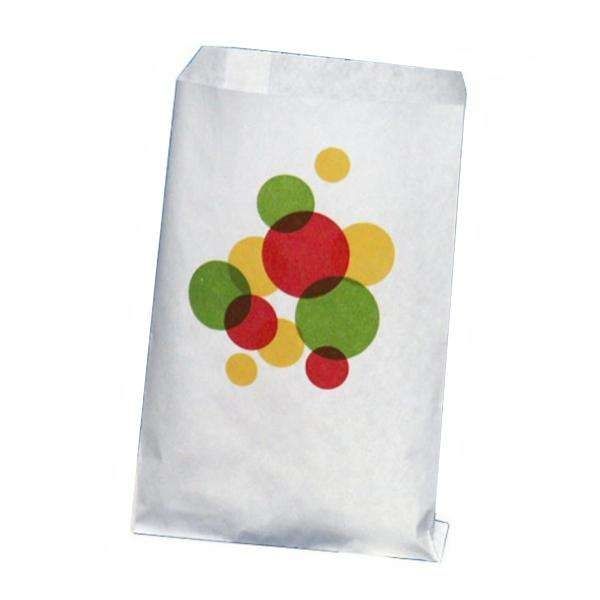 100-Pack White Retro Candy Bags