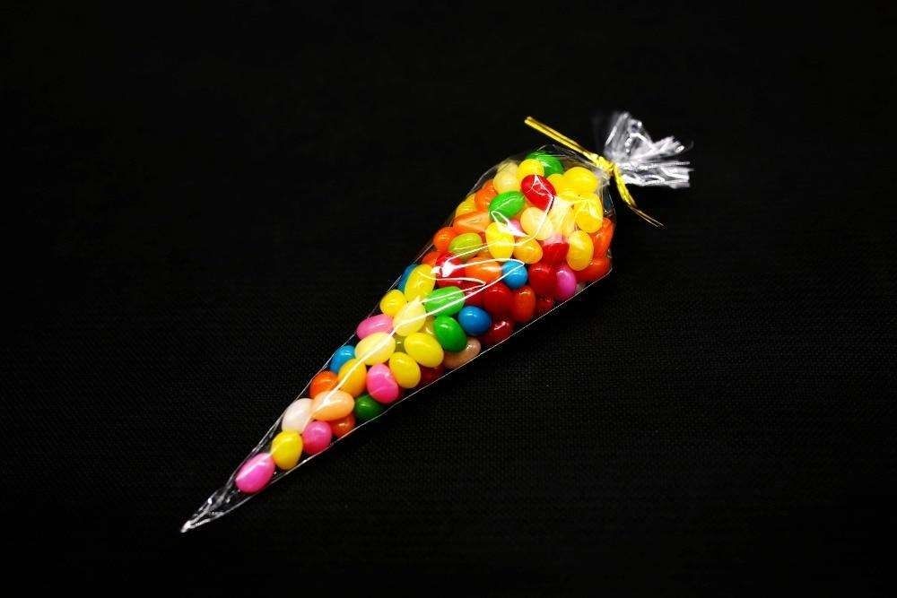 100-Pack Transparent Cellophane Cones and Bags