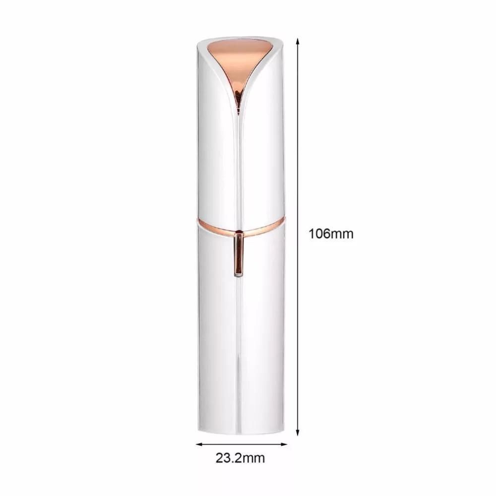 Eyebrow epilator and trimmer for facial, nose, bikini line hair, white