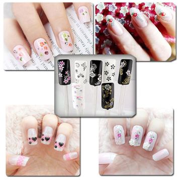 10 Sheets Self-Adhesive Nail Decorations Multi-Color