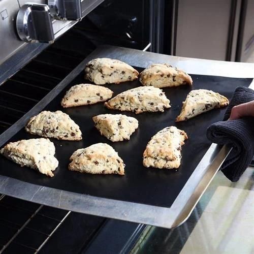 6-Pack Non Stick Grill Mat Oven Mat Baking Mat, 40x33cm, Black