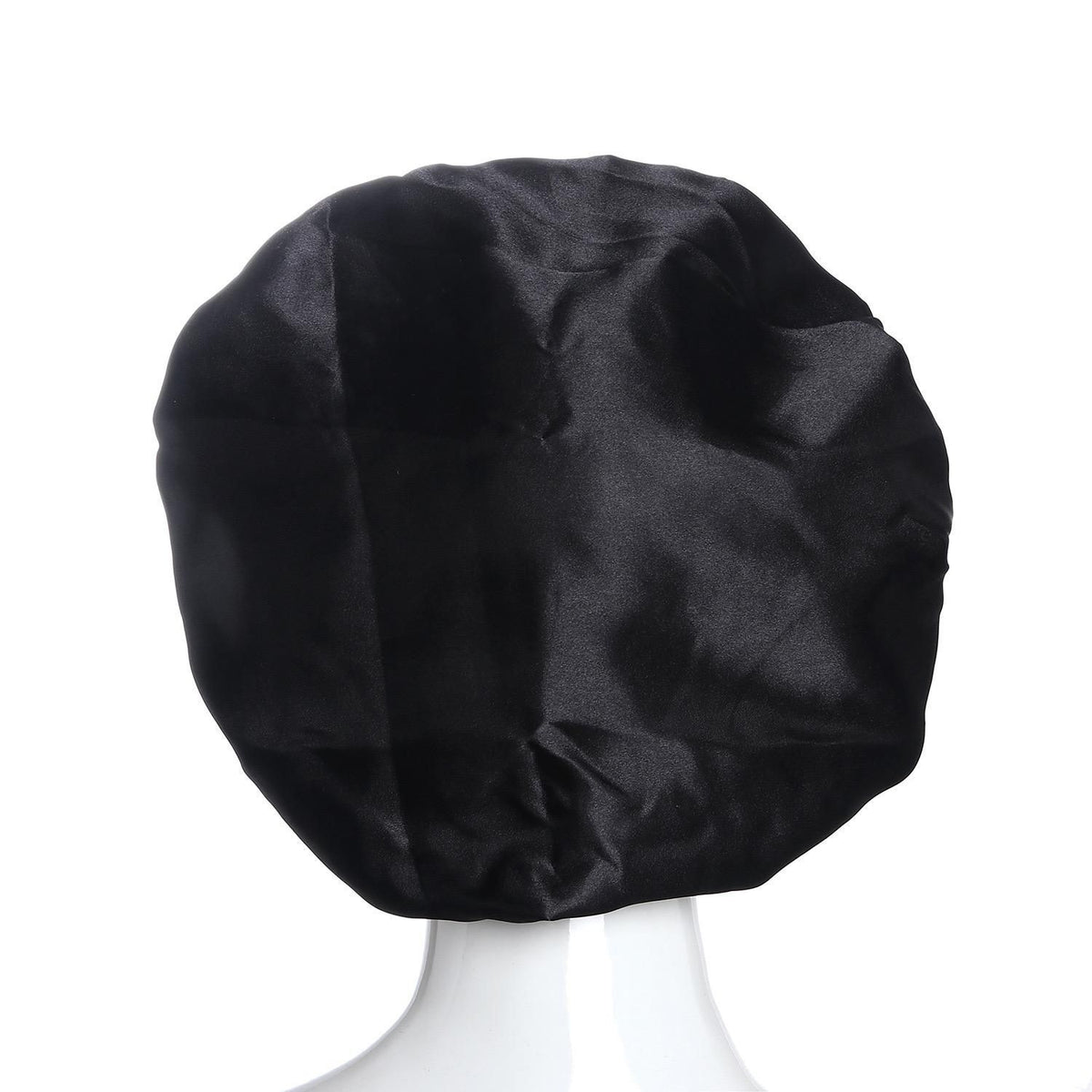 Satin Sleep Cap Black, One Size