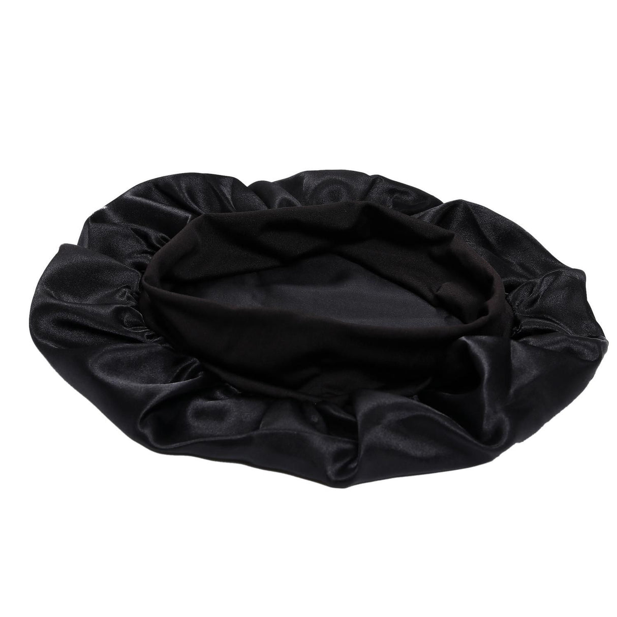 Satin Sleep Cap Black, One Size