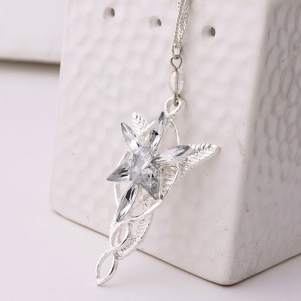 Evenstar Lord of the Rings Silver Plated Necklace, Arwen