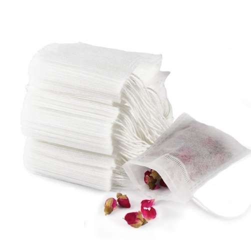 200pcs Empty Loose Leaf Tea Bags, White