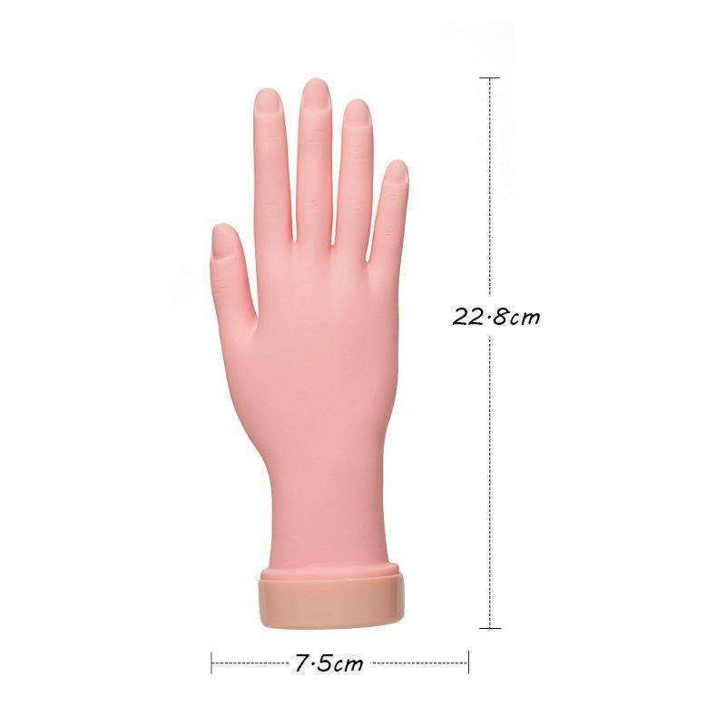 Silicone nail training hand fake hand for nail art, Beige