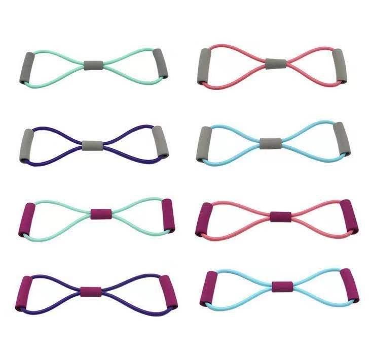 Resistance bands set for exercise yoga rehab, multicolor