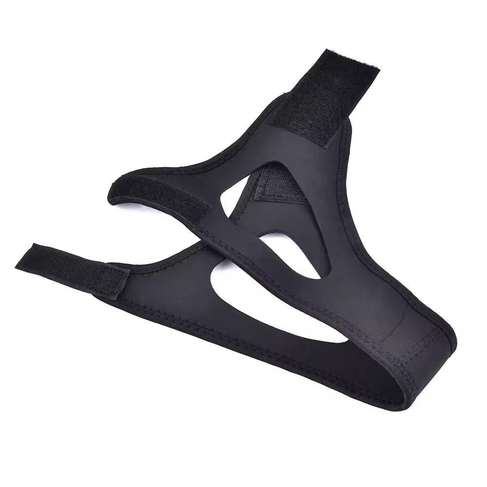 Adjustable Anti Snoring Chin Strap, Black, Stop Snoring Belt