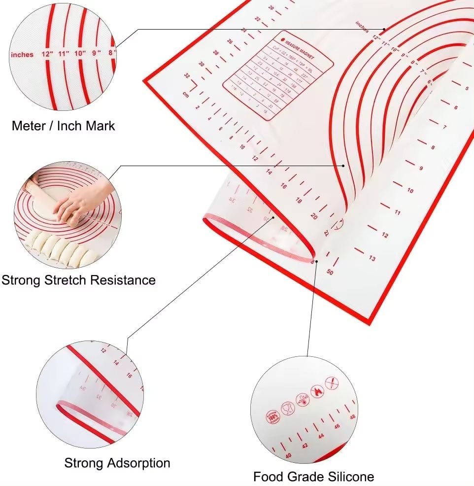 Silicone baking mat non stick multicolor, 40x60cm
