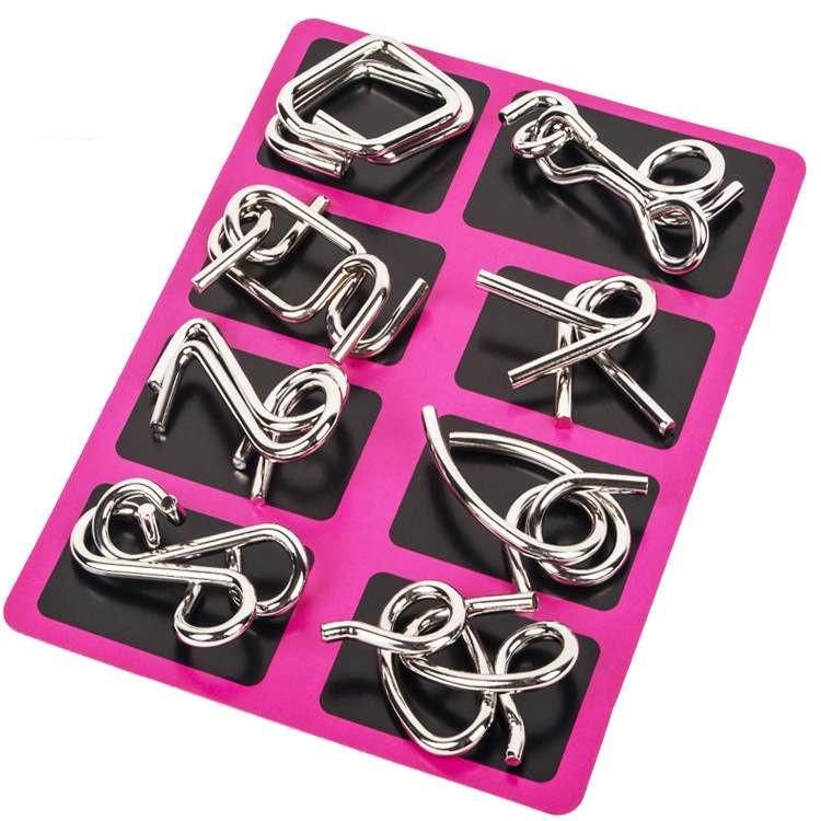Brain Teaser Metal Puzzle, Pink