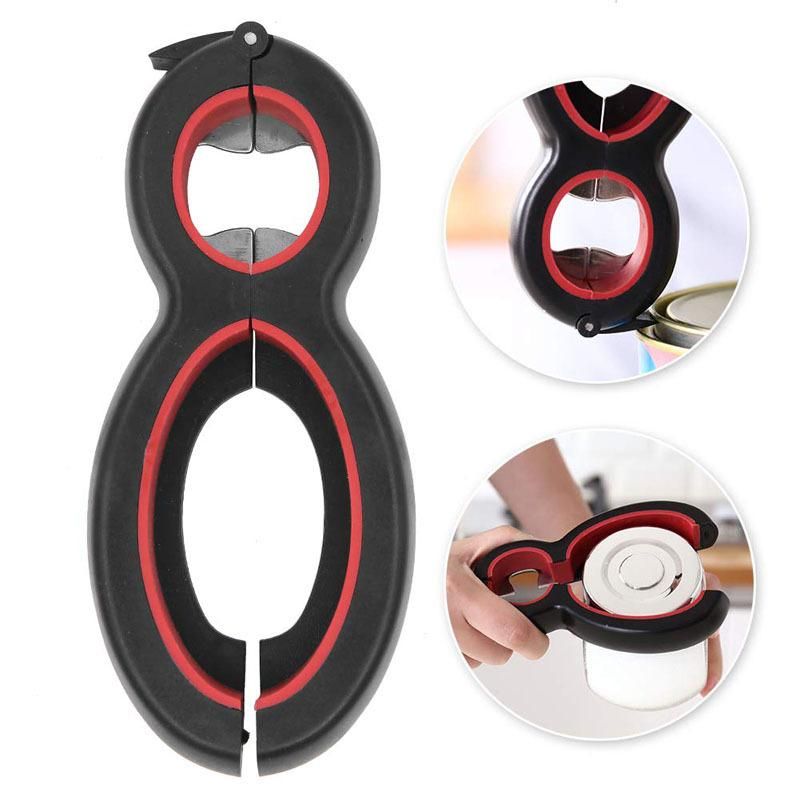 6 in 1 Can and Bottle Opener, Multi-Color