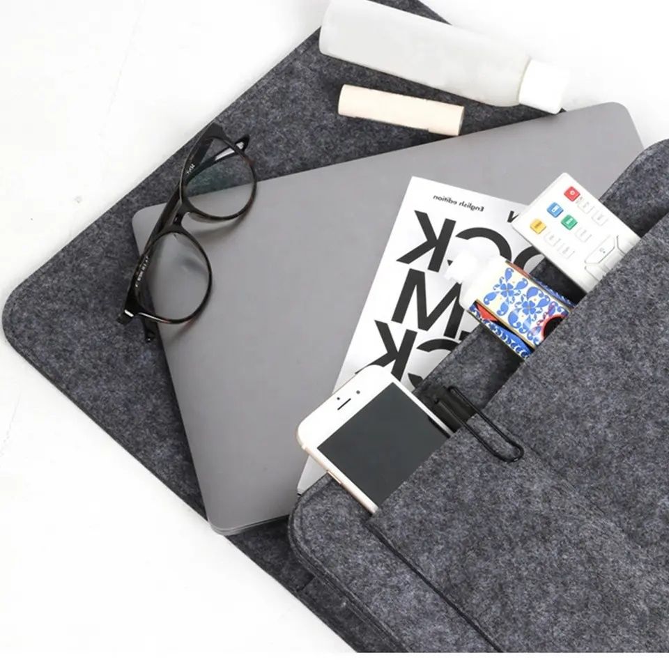 Felt Storage Bag Pouch Bed, Dark Grey