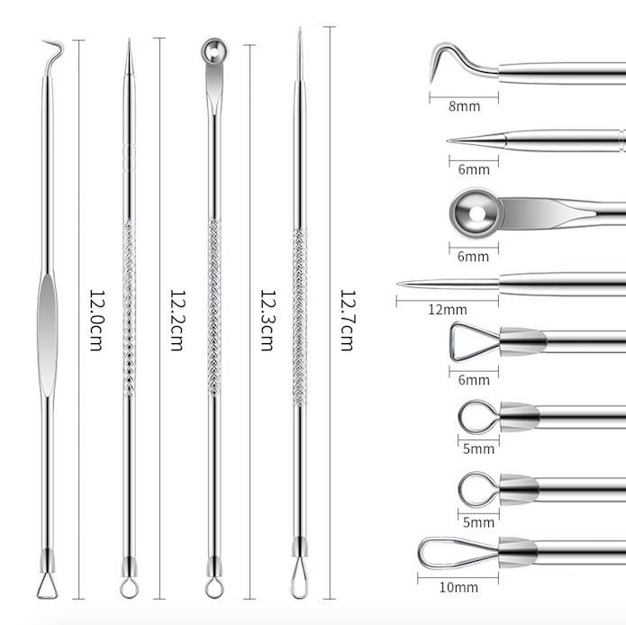 4-pack Blackhead Remover Tool, Silver