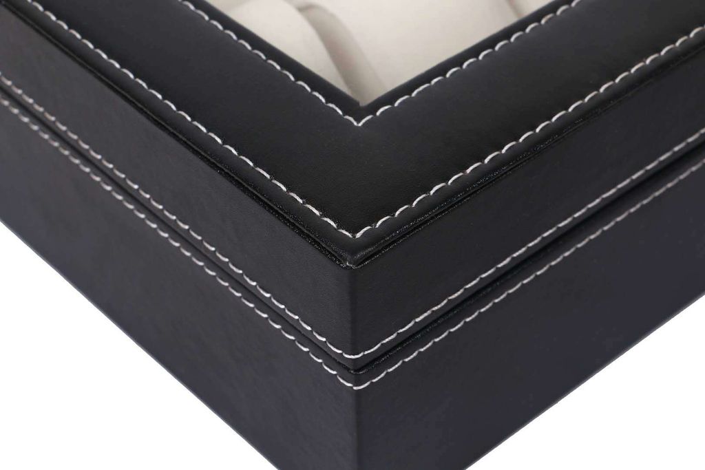 6 Watch Box Luxury Storage Case, Black, compatible with Urbox
