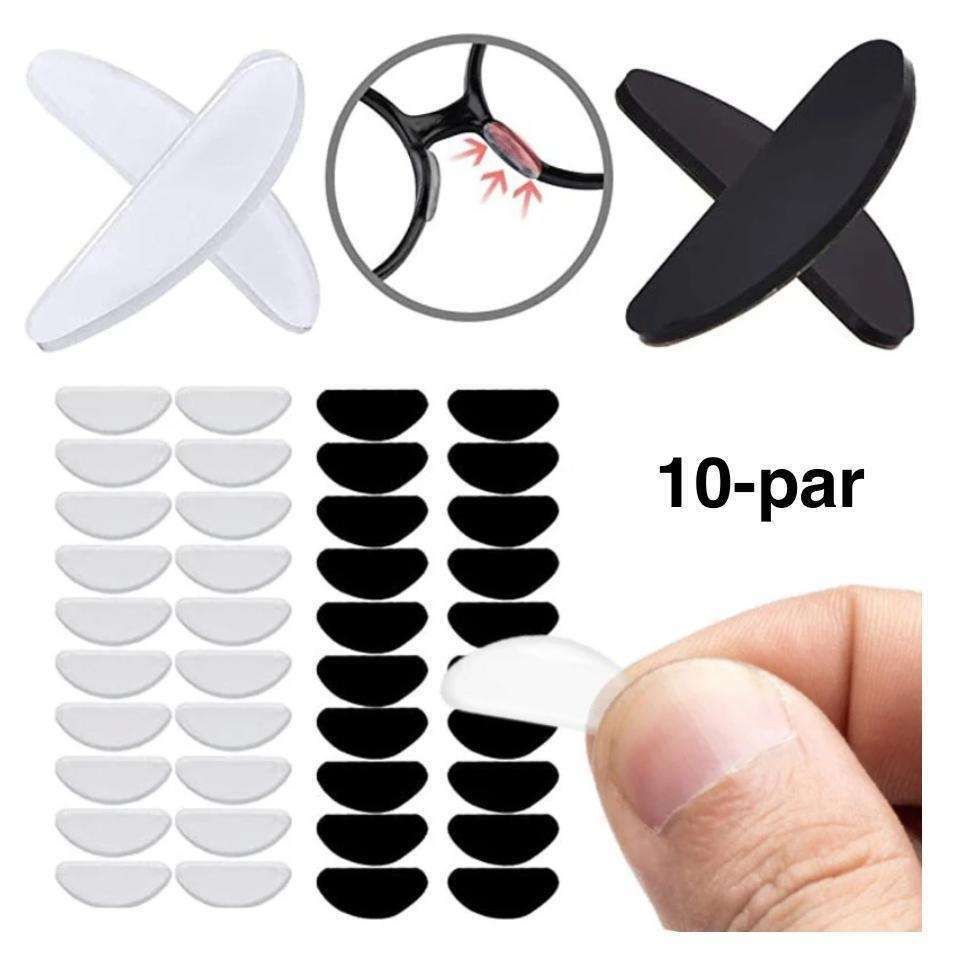 10 pairs silicone nose pads for glasses, Black