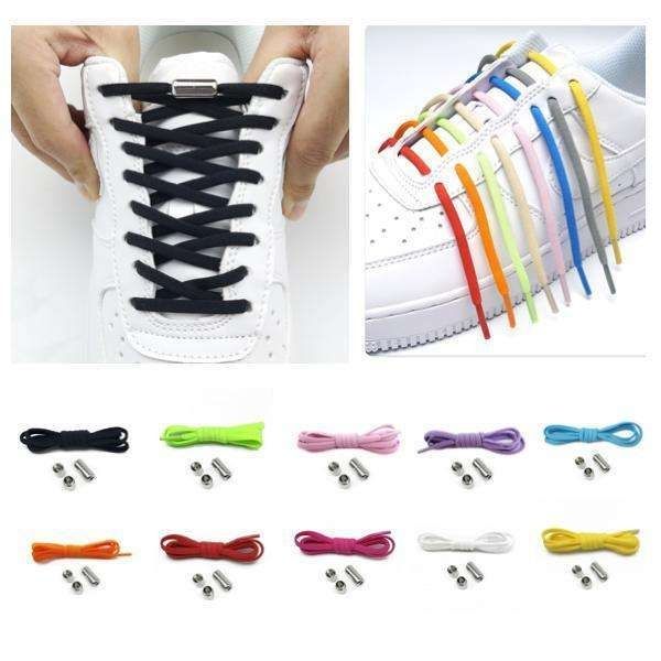 1 Pair No-Tie Elastic Shoelaces, One Size, Light Pink