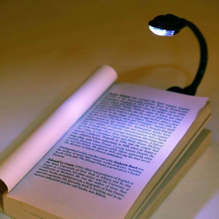 Book Lamp LED Reading Light with Clamp, Black