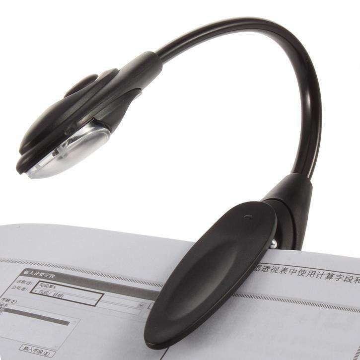 Book Lamp LED Reading Light with Clamp, Black