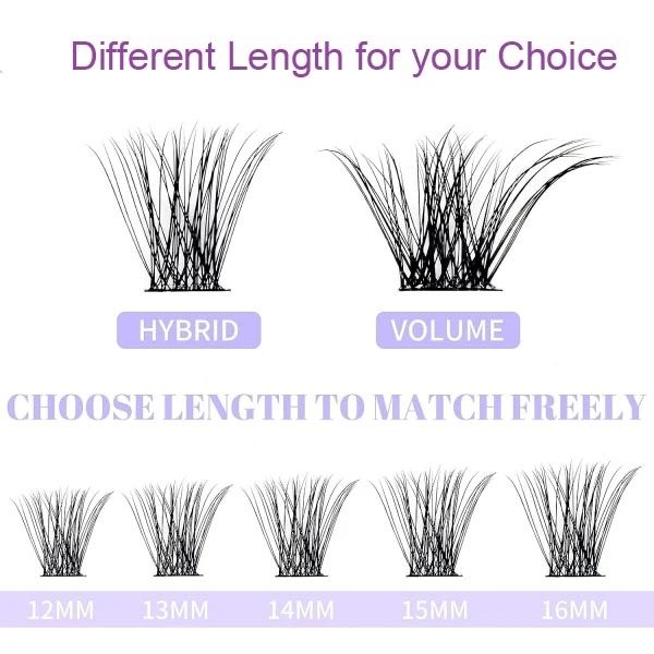 40p Individual False Eyelashes Natural Look Volume Lash, Black