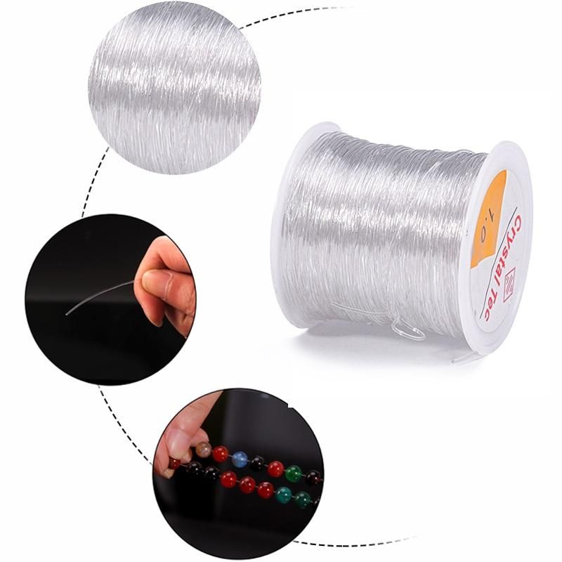 100m Transparent Elastic Thread for Jewelry Making, 0.6mm