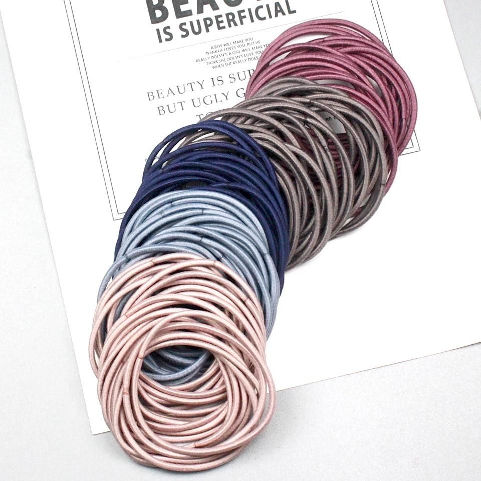100pcs Hair Ties, MultiColor Hair Bands