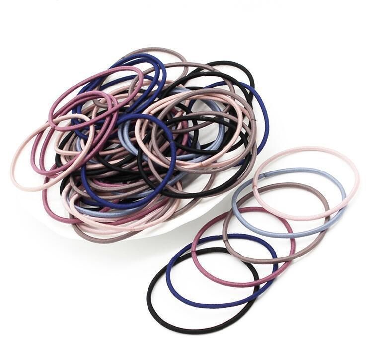 100pcs Hair Ties, MultiColor Hair Bands