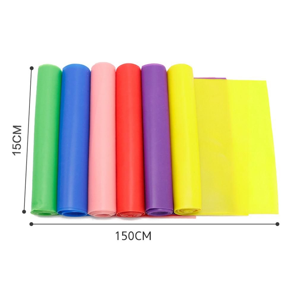 5 pcs Resistance Band, TPE Yoga Exercise Band for Rehab, Pink, One Size