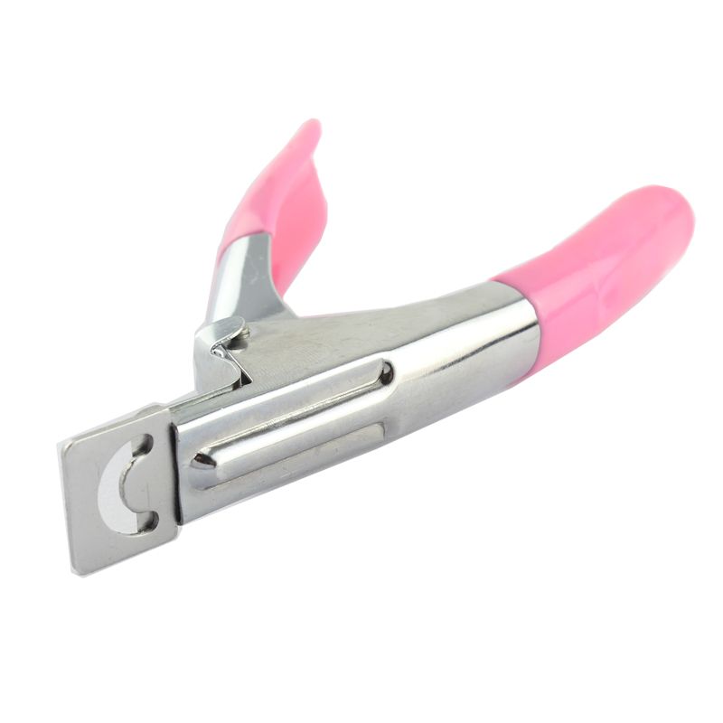 Pink nail scissors and tipping pliers