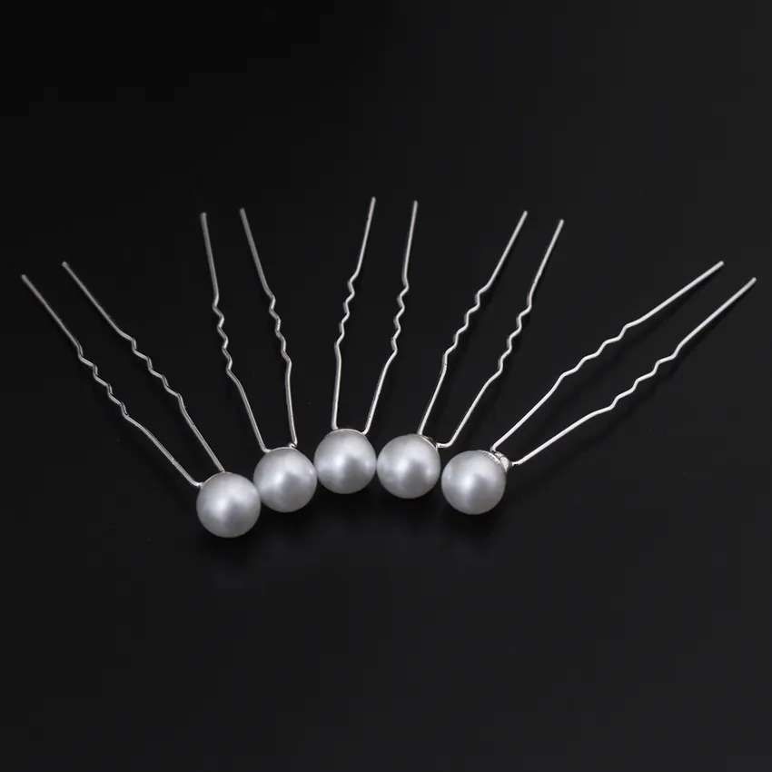 20 Pcs Wedding Hairpins with Pearls in White
